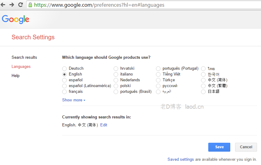 谷歌浏览器怎么访问国际英文版